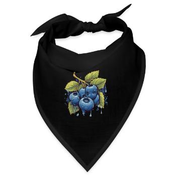 Blaubeere - Bandana - Schwarz - Vorne