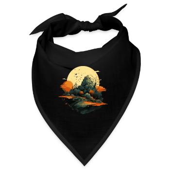 Landschaft - Bandana - Schwarz - Vorne
