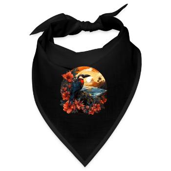 Tropisch - Bandana - Schwarz - Vorne