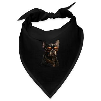 Hund - Bandana - Schwarz - Vorne