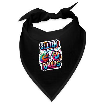 Selten Radlos - Fahrrad Illustration - Bandana - Schwarz - Vorne