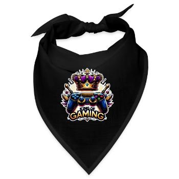King of Gaming - Controller und Krone Illustration - Bandana - Schwarz - Vorne
