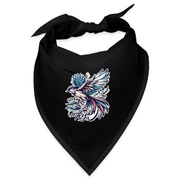 Soar High - Vogel Illustration - Bandana - Schwarz - Vorne