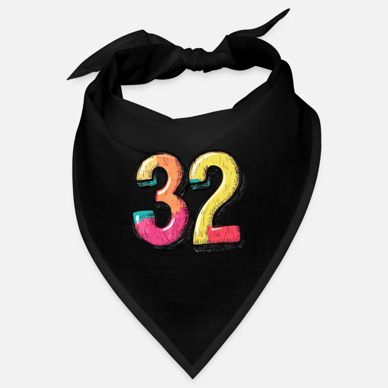 32 Nombre Coloré Bandana