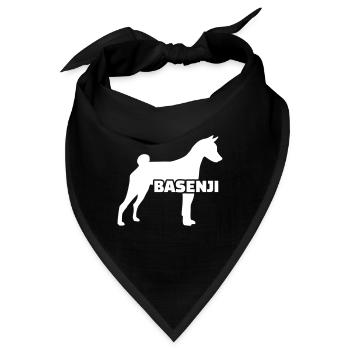 Basenji - Bandana - Schwarz - Vorne