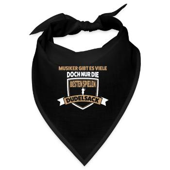 Dudelsack Musiker Sackpfeife Geschenk - Bandana - Schwarz - Vorne