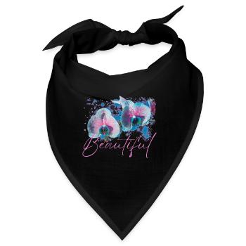 Schöne Aphrodite-Blüten - Bandana - Schwarz - Vorne