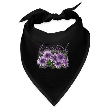Schöne Persephone-Blumen - Bandana - Schwarz - Vorne