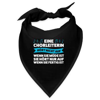 Chorleiterin Beruf Dirigentin Geschenk - Bandana - Schwarz - Vorne