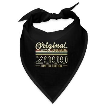 2000 Retro Jubiläum 2000 Original 2000 Jahrgang - Bandana - Schwarz - Vorne