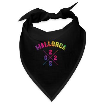 Mallorca 2025 Bunt - Bandana - Schwarz - Vorne