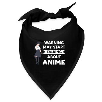 Anime merch Anime Anime Merchandise Geschenk - Bandana - Schwarz - Vorne