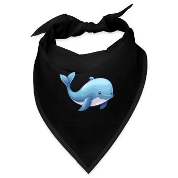 Pottwal Baby - Bandana - Schwarz - Vorne