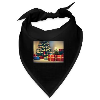 Weihnachtsgeschenke - Bandana - Schwarz - Vorne