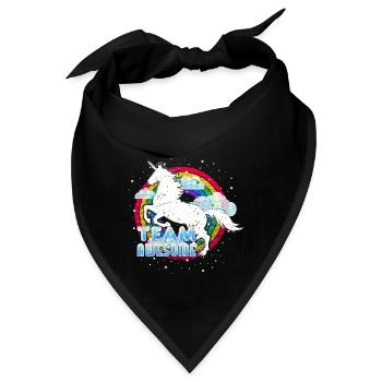 Einhorn (Team Awesome) - Bandana - Schwarz - Vorne