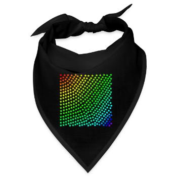 Stern Sterne Regenbogen bunt Geschenkidee - Bandana - Schwarz - Vorne
