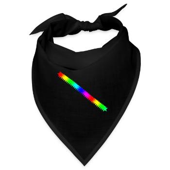 Sterne bunt Regenbogen Geschenkidee - Bandana - Schwarz - Vorne