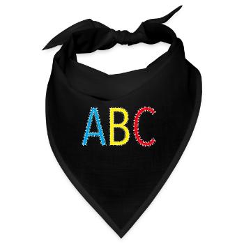 ABC- Schulstart, Schulkind - Bandana - Schwarz - Vorne