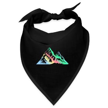Berge Bunt Gebirge - Bandana - Schwarz - Vorne