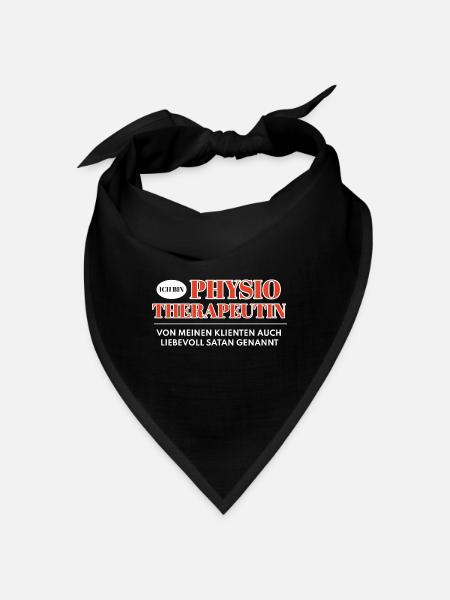 Physiotherapeutin Physiotherapie Geschenk Humor - Bandana - Schwarz - Vorne
