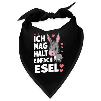 Esel Eselchen Maultier Muli - Bandana - Schwarz - Vorne