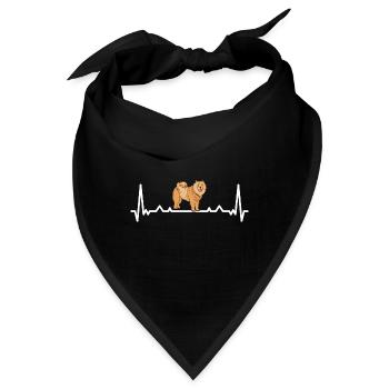 Heartbeat Chow Chow - Bandana - Schwarz - Vorne
