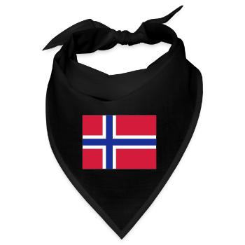 Norwegen Flagge - Bandana - Schwarz - Vorne