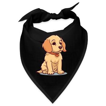 Niedliches Hundedesign für Hundebesitzer - Bandana - Schwarz - Vorne