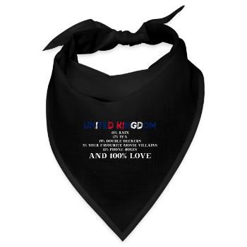 United Kingdom lustige Geschenkidee England UK - Bandana - Schwarz - Vorne
