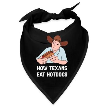Hotdog in Texas Design für stolze Texaner - Bandana - Schwarz - Vorne