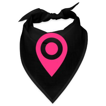 Map pointer - Bandana - Schwarz - Vorne