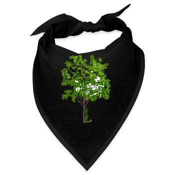 Baum - Bandana - Schwarz - Vorne