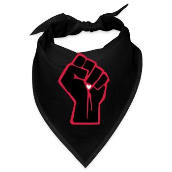 Faust mit Herz - Bandana - Schwarz - Vorne