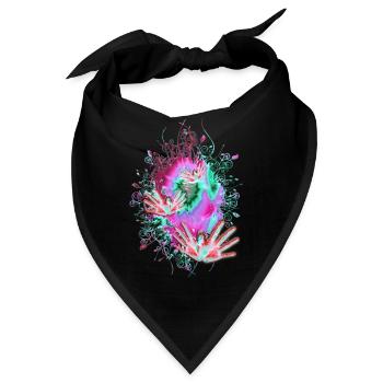 FLYING HANDS - Bandana - Schwarz - Vorne