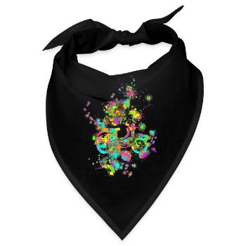 Schwalbe Farbkleckse - Bandana - Schwarz - Vorne