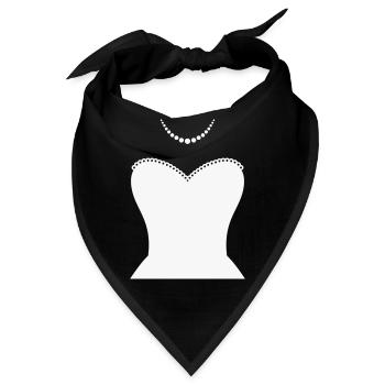 Braut Hochzeit Feier Kleid Geschenk - Bandana - Schwarz - Vorne