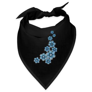 Schneeflocken - Bandana - Schwarz - Vorne