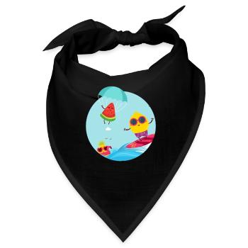 Obst - Bandana - Schwarz - Vorne