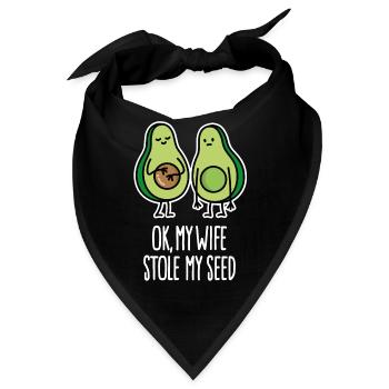 Meine Frau hat meine Saatgut-Schwangerschaftsmeldung gestohlen - Bandana - Schwarz - Vorne