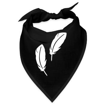 Federn - Bandana - Schwarz - Vorne