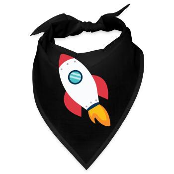 Rakete - Bandana - Schwarz - Vorne