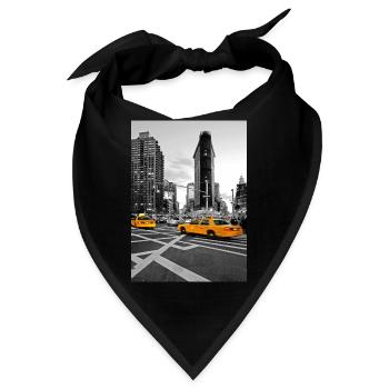 NYC Yellow Cabs Flat Iron Building - Bandana - Schwarz - Vorne