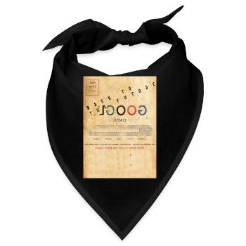 Google Zurück in die Zukunft Parodie - Bandana - Schwarz - Vorne