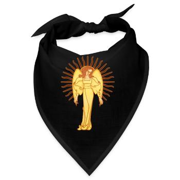 Dein Schutzengel, ein Jugendstil-Engel - Bandana - Schwarz - Vorne