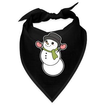 Schneemann - Bandana - Schwarz - Vorne