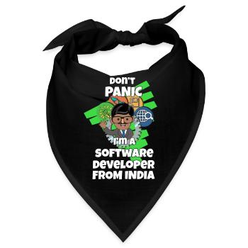 Indien Inder Entwickler Software Code I Geschenk - Bandana - Schwarz - Vorne