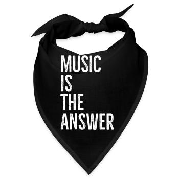 Musik ist die Antwort - Bandana - Schwarz - Vorne