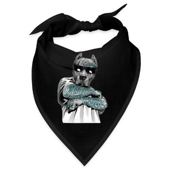 Hund - Bandana - Schwarz - Vorne