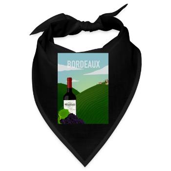Bordeaux, Frankreich - Bandana - Schwarz - Vorne