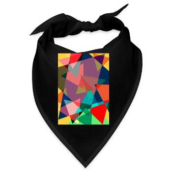 Abstrakte Malerei. Abstrakte Farbe - Bandana - Schwarz - Vorne